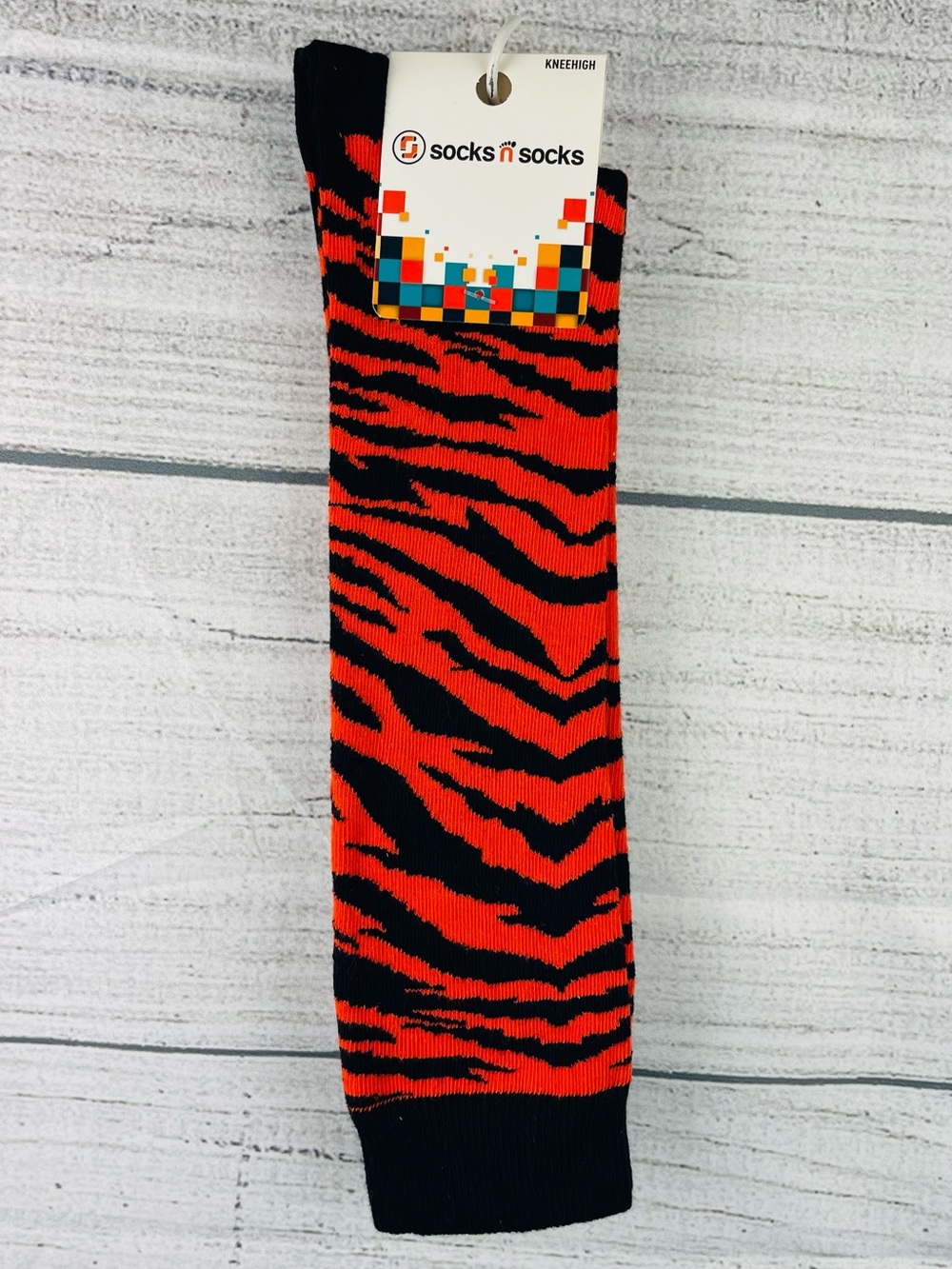 Socks n Socks Women's One Size Knee High Cute Tiger Print Socks - NEW 1 Pair